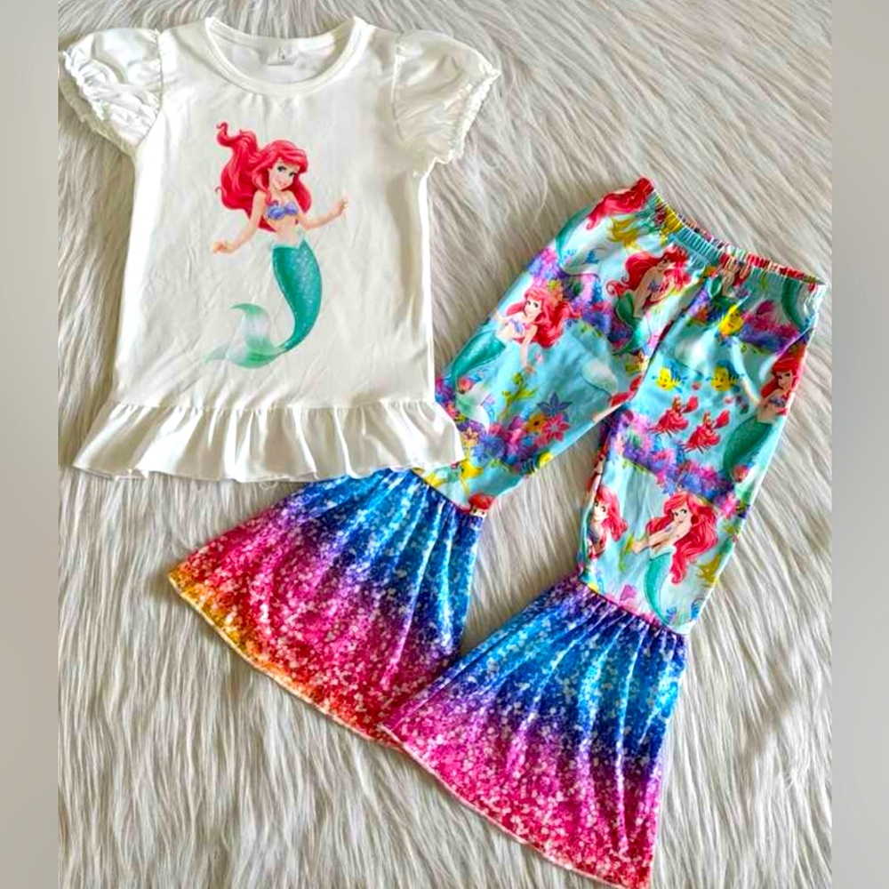 Ariel Little Mermaid Bell Bottom Outfits